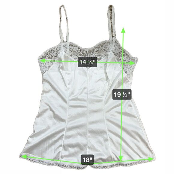 Figurfit Womens Camisole Size 34 White Lacey Feminine Sexy Lingerie Trousseau - Picture 2 of 5